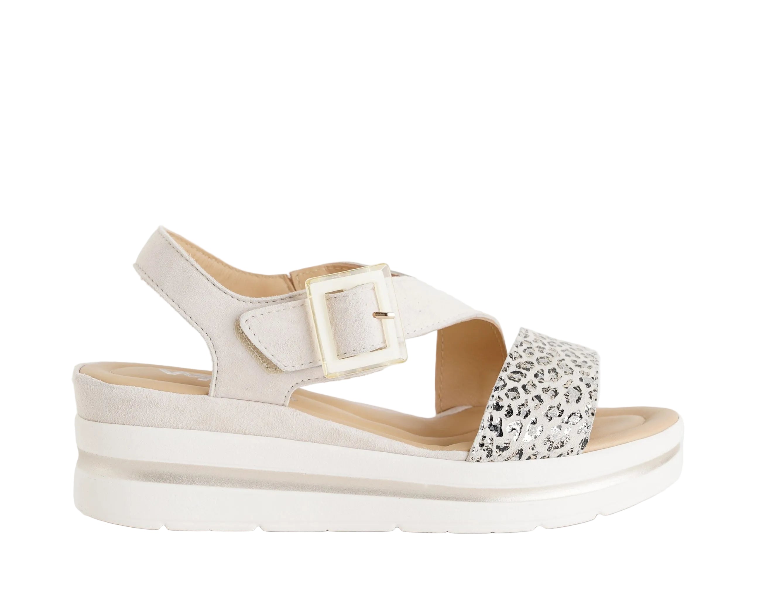Sandalo con zeppa MELLUSO 019270 Crema