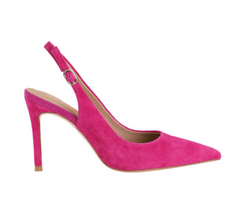 Decolletè Chiconic in camoscio tacco 90mm Blu Navy e Fucsia
