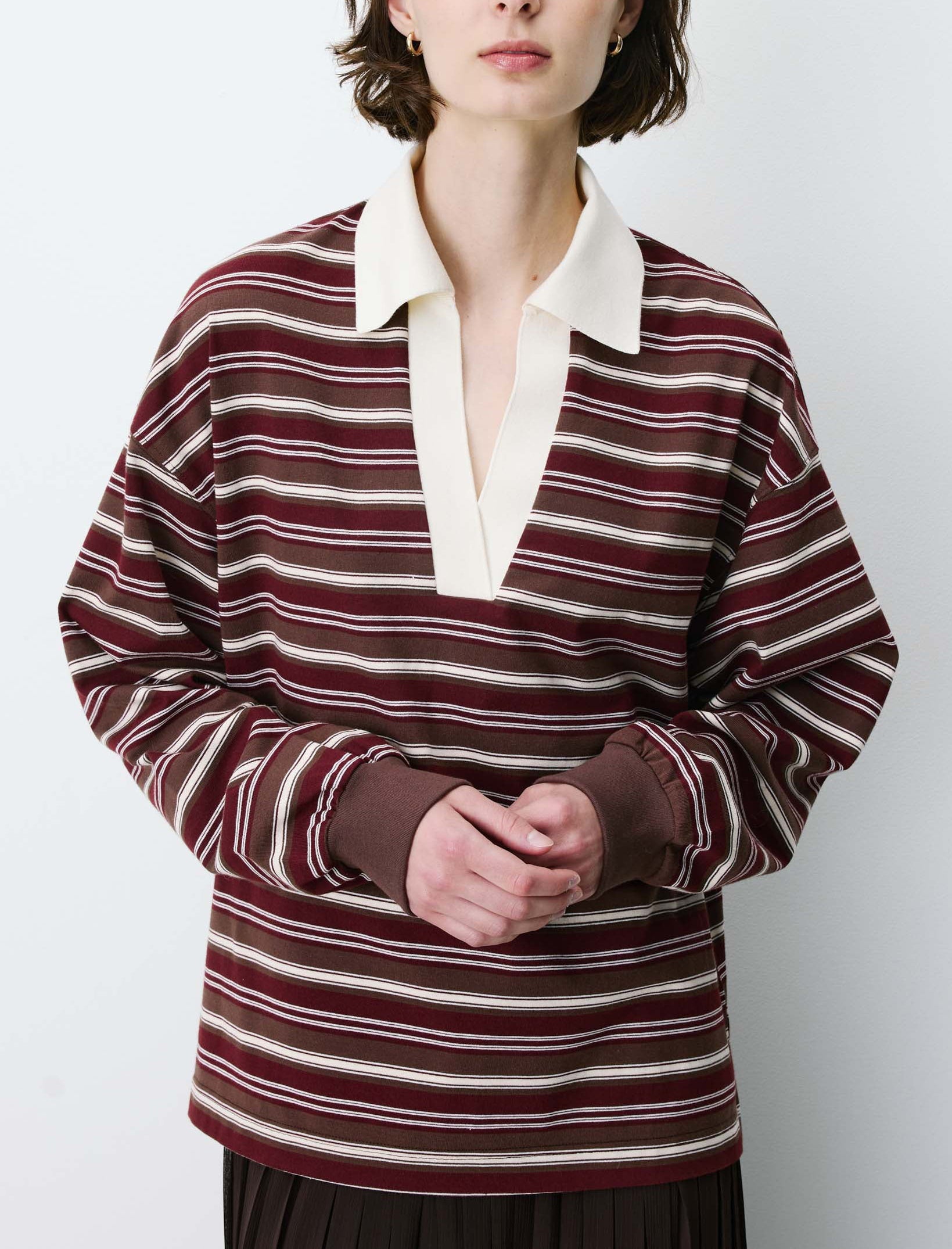 Polo oversize Grace&Mila Aron FW2617096 Cioccolato Donna