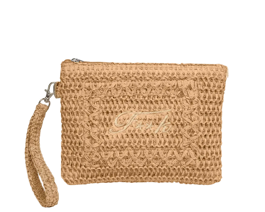 Pochette in rafia F**k FA26-SW0007BG Beige Donna