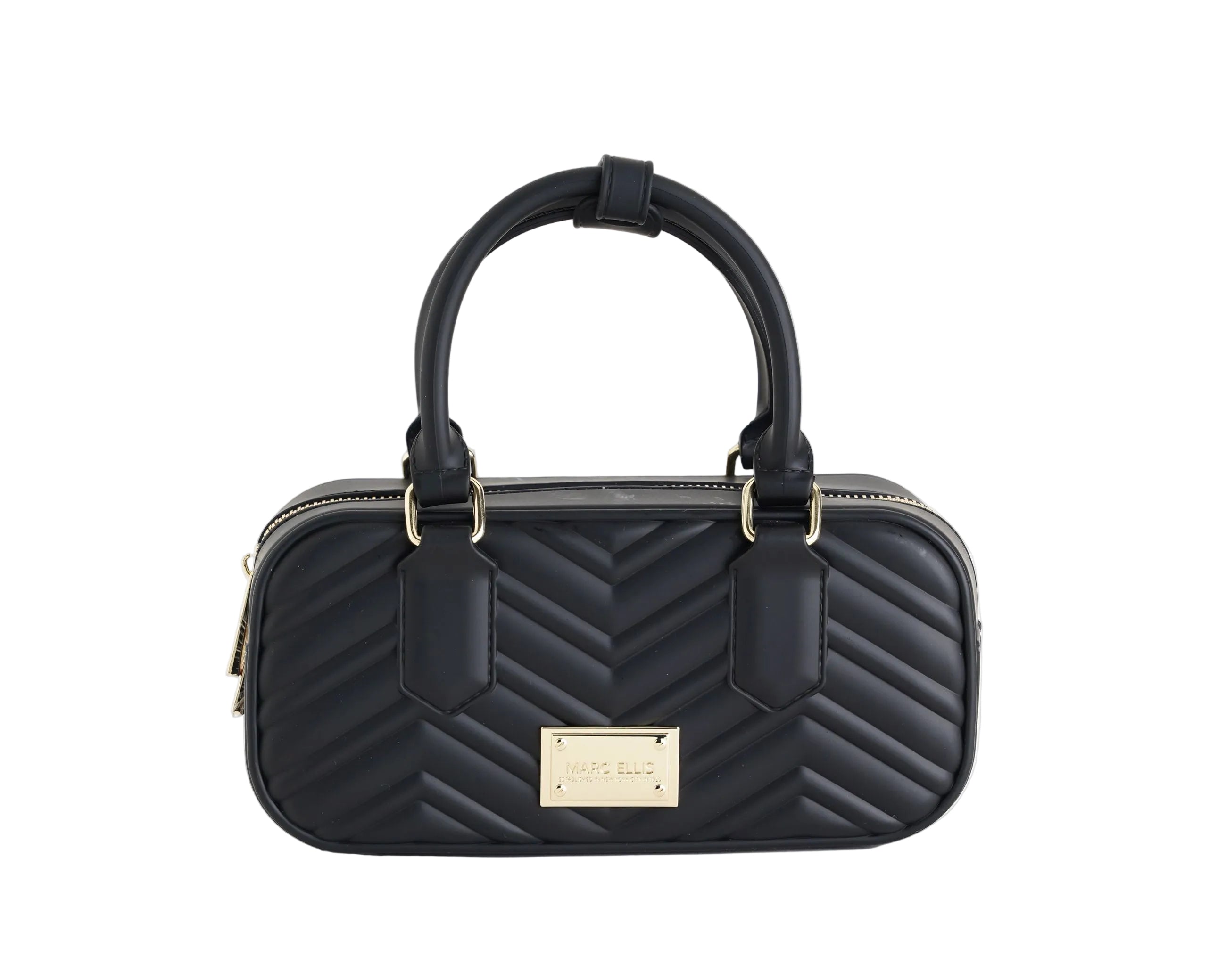 Borsa a mano Marc Ellis Flat Soho 26 Donna Black Light Gold - Vista frontale