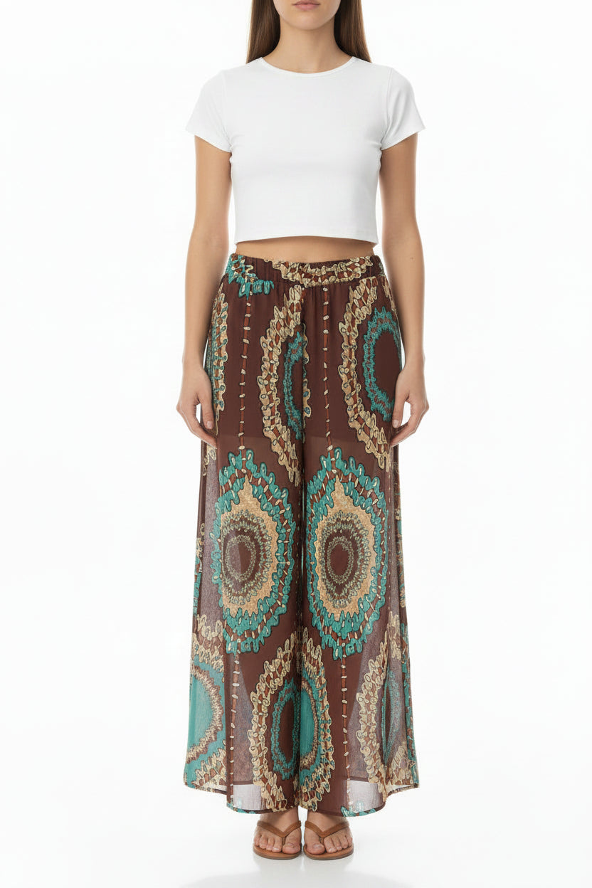 Pantalone a palazzo Miss Bikini V6008D W0458 Donna
