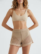 Short natural mesh 4Giveness 126WCUSH5619 Cammello