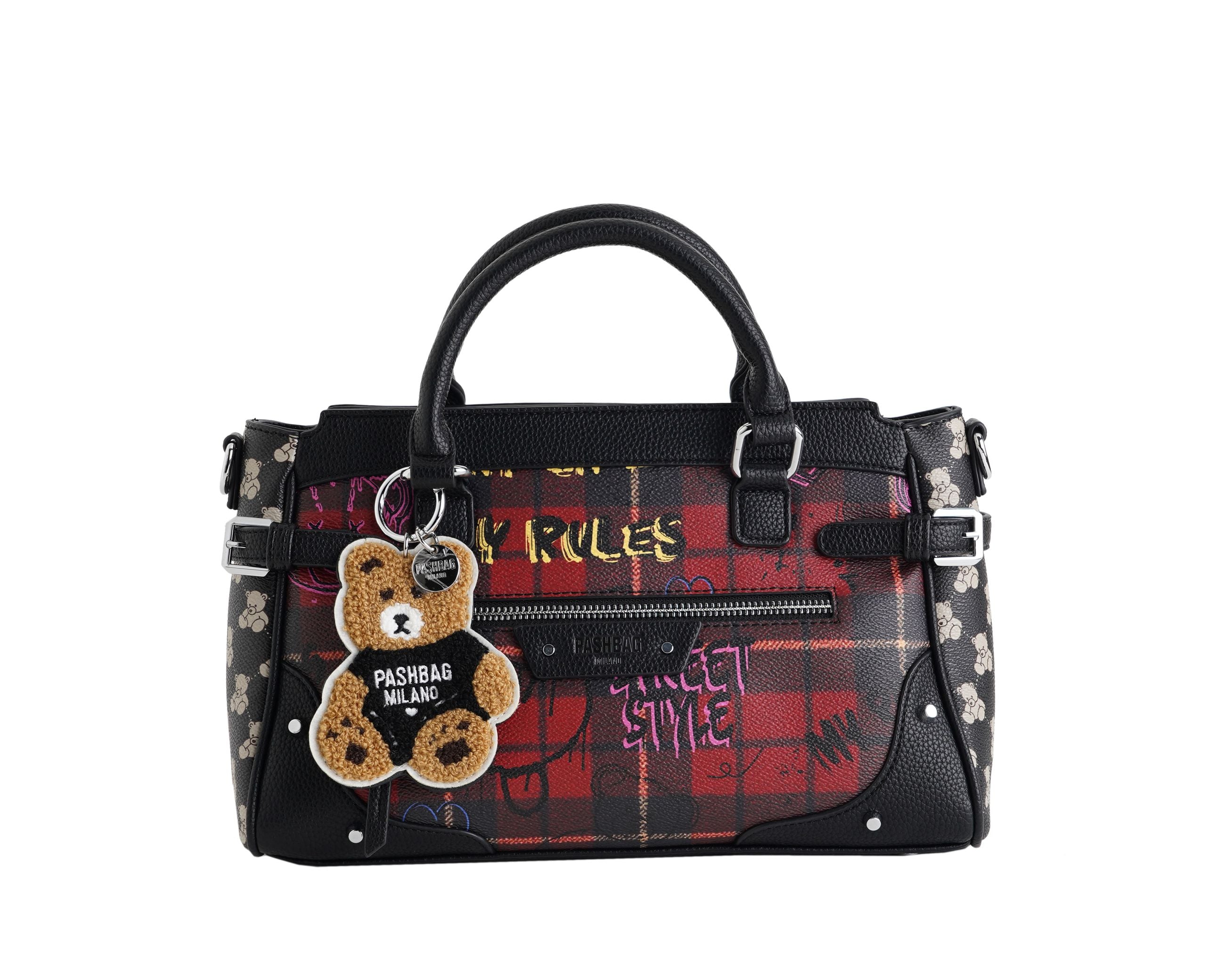 Borsa a mano PASG BAG mod.Maeve 18741-MIX-W5B-P Nero multi Donna