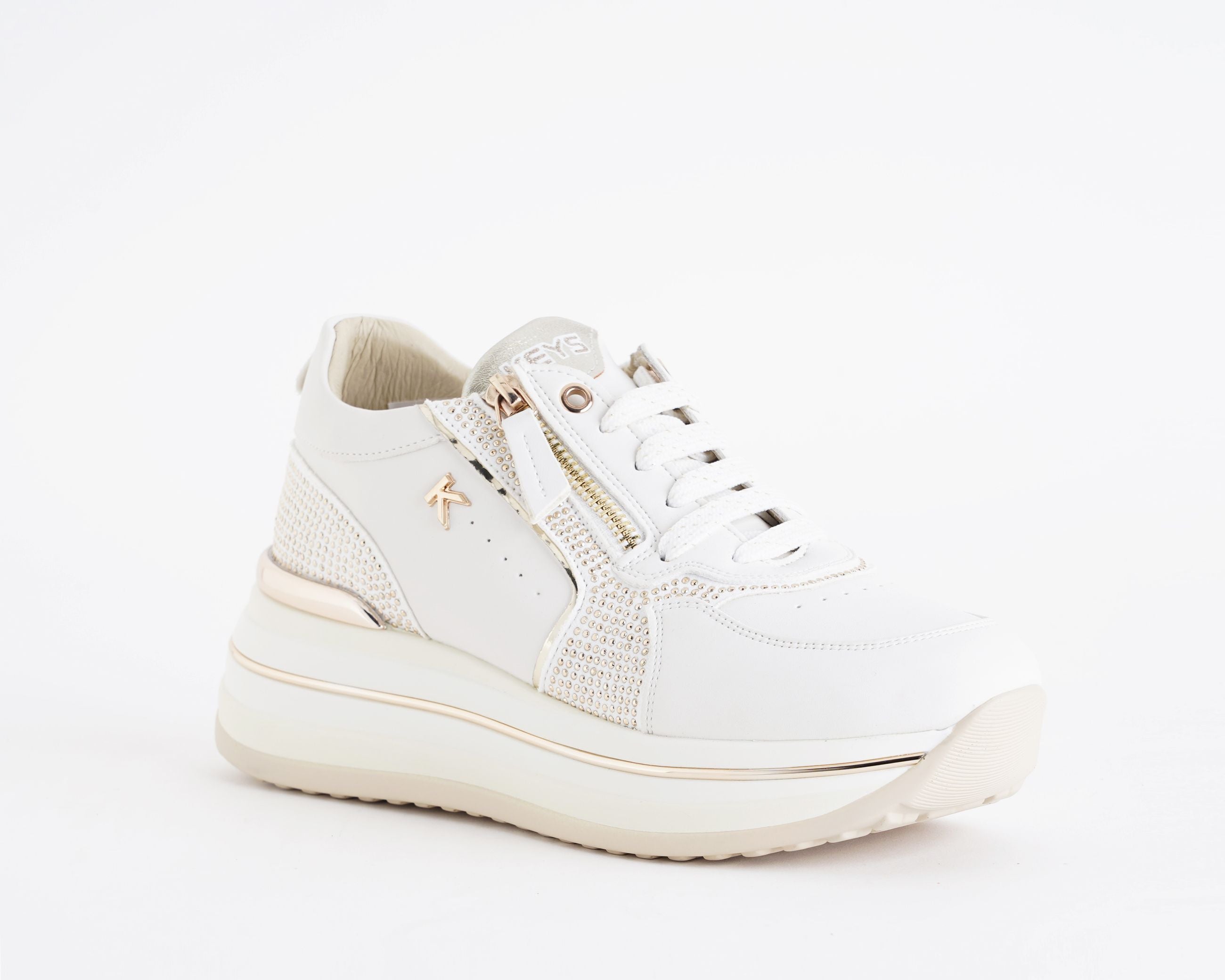 Sneakers Keys K-11820 Offwhite/Gold