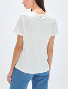 T-Shirt stampa animale con palma Lola Casademunt LS2615019 Bianco