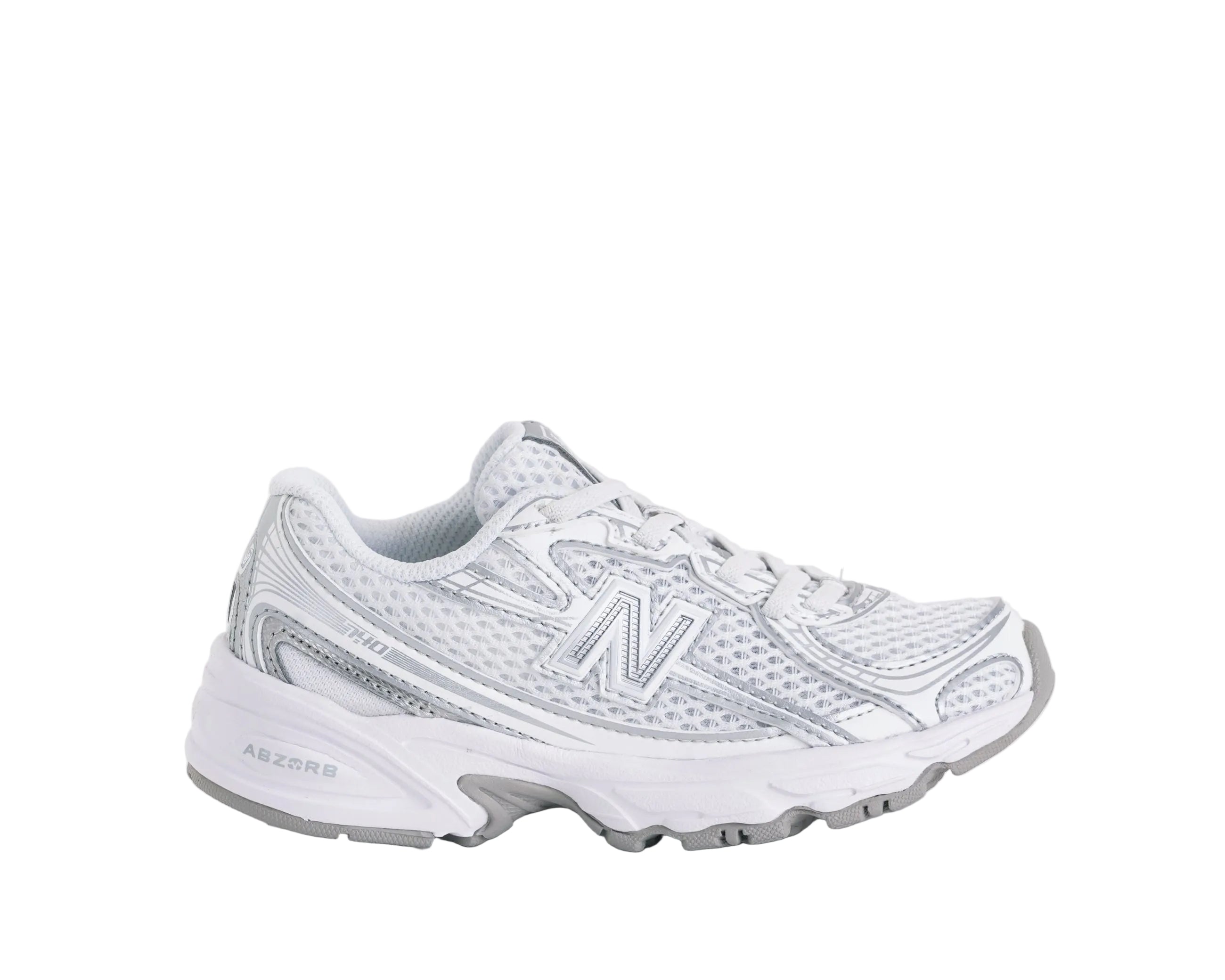 Sneakers Lifestyle New Balance 740 Bungee Lace PZ740WM White/Silver metallic Unisex bambino