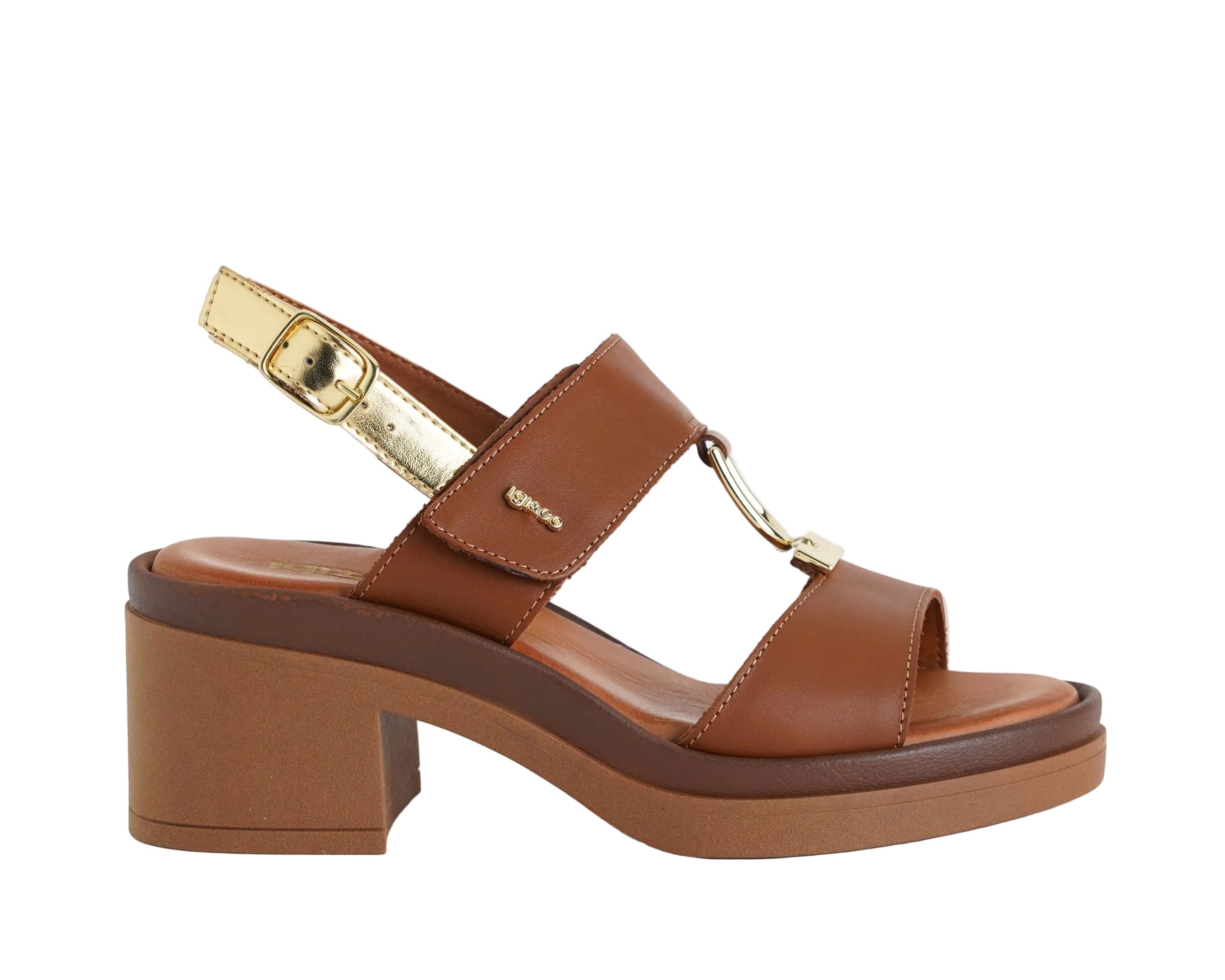 IGI&CO 1193411 sandali tacco donna pelle colore Cuoio Oro