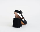 Sandalo alto MELLUSO N653Q NERO - suede con strass, tacco 60 mm, donna