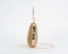 Clutch donna EXE ML55820 Light Gold con strass e tracolla rimovibile