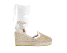Vidorreta 0247 Ceilan Espadrillas Raffia Zeppa Lacci Donna VIDORRETA Natural Blanco