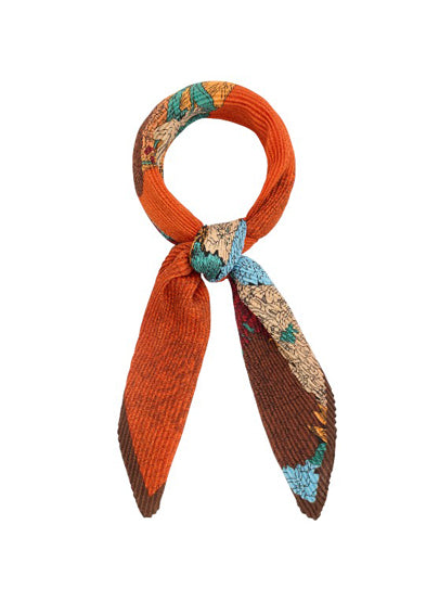 Foulard NALI' Fiori Plisse BOSC0166 Arancio Donna