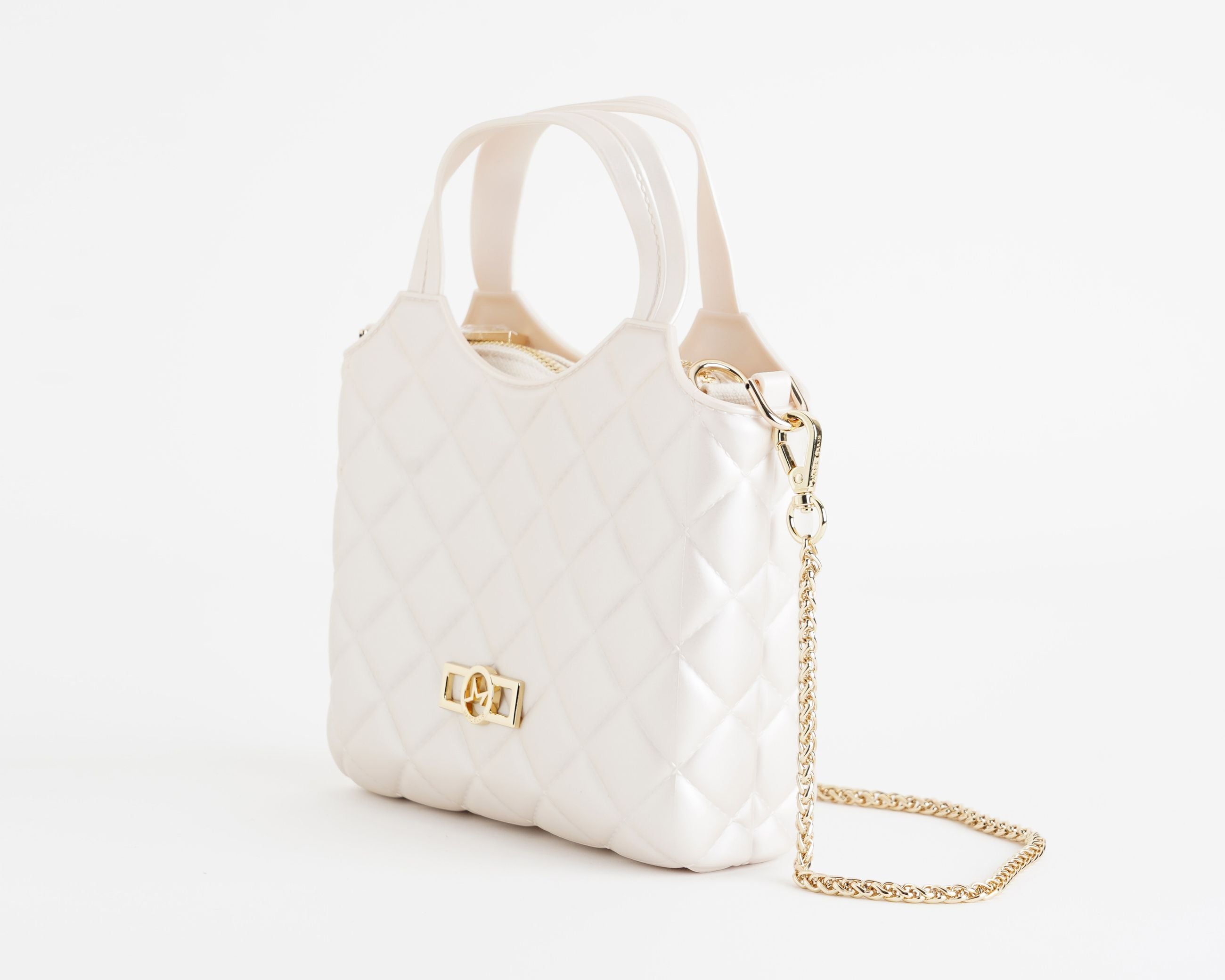 Borsa a mano Marc Ellis Flat Teen Donna Beige Light Gold - Vista laterale