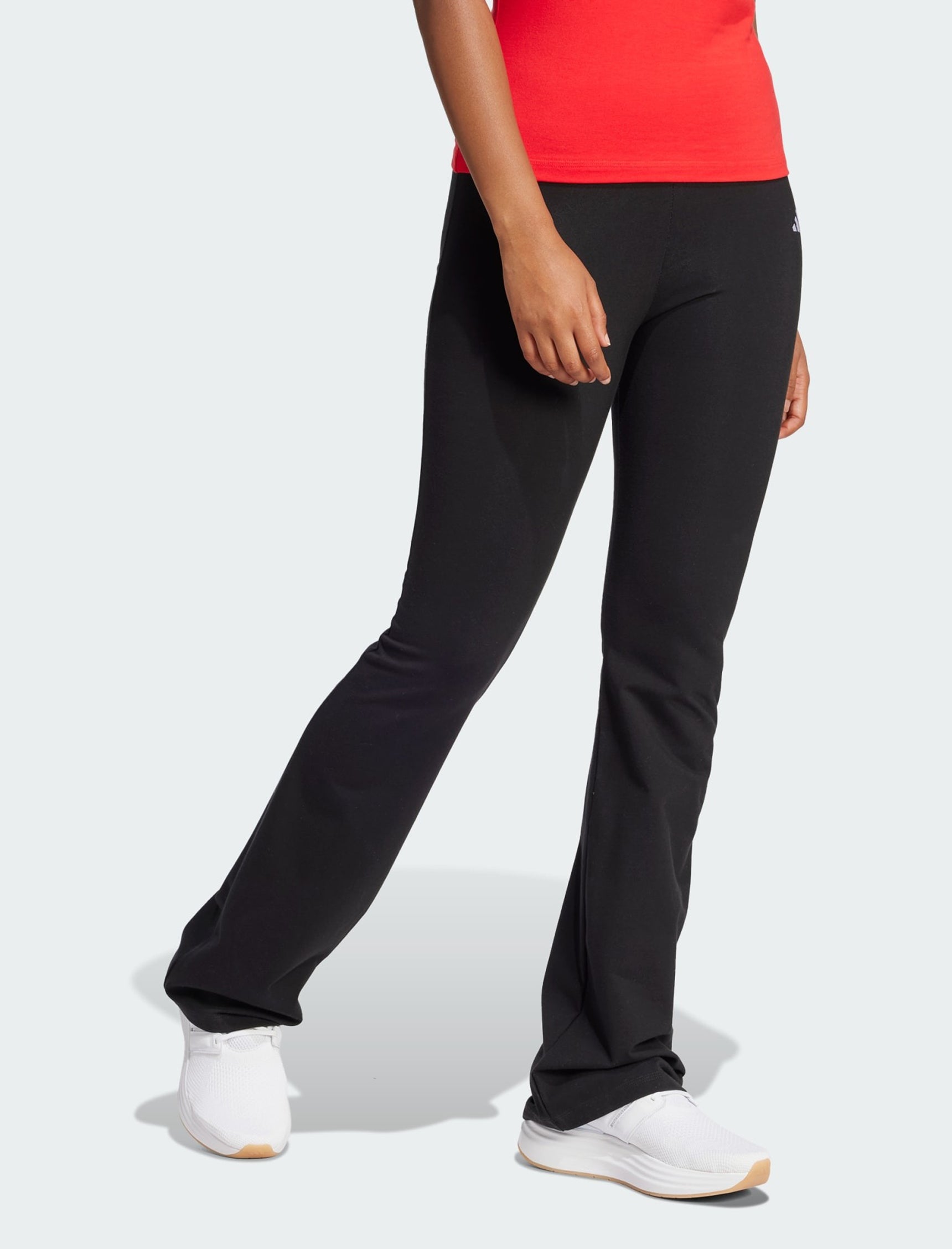 Leggings Adidas Essentials Small Logo Flared JD9961 Black / White