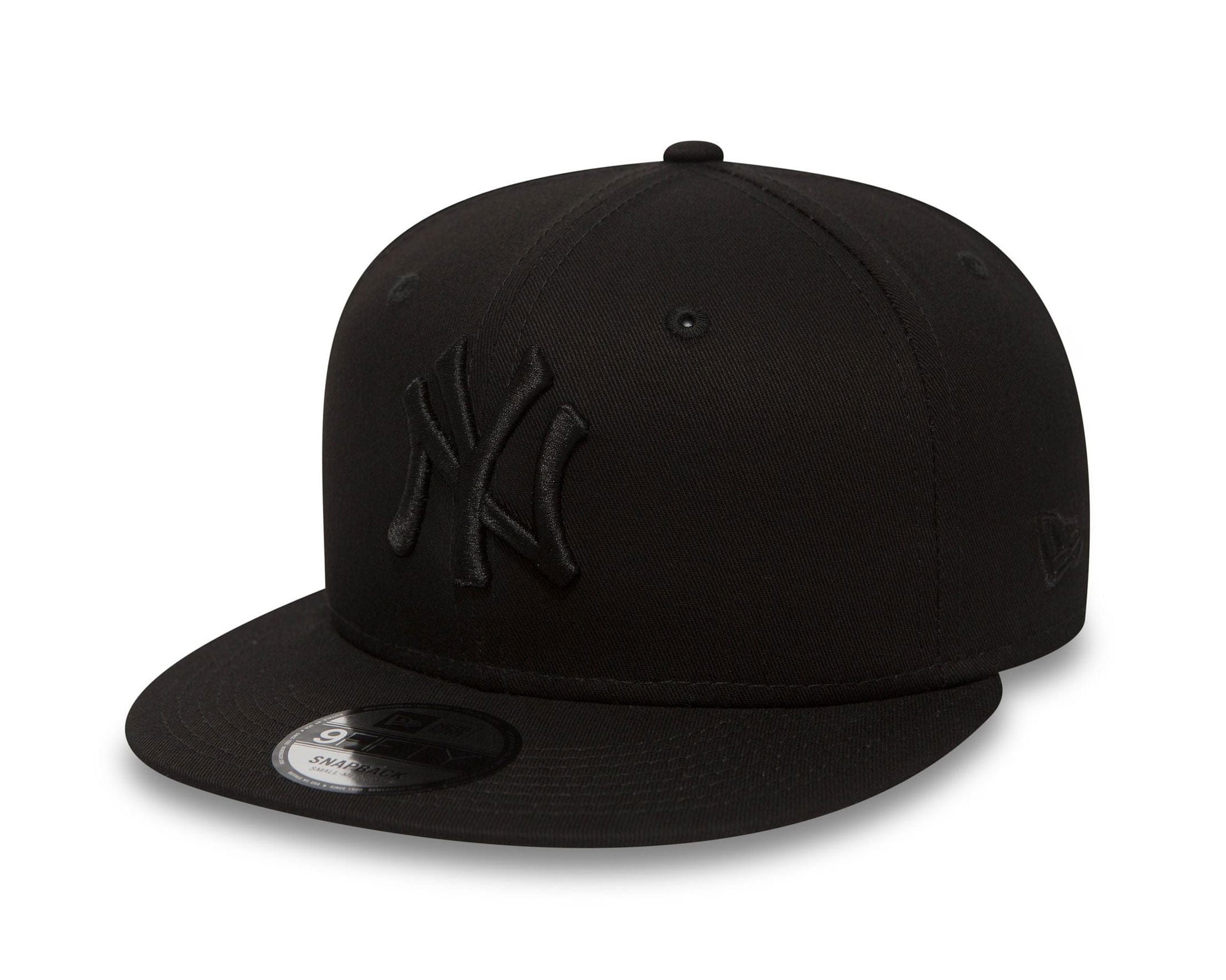 Cappello New Era 9FIFTY Snapback New York Yankees nero – vista frontale con logo Yankees ricamato