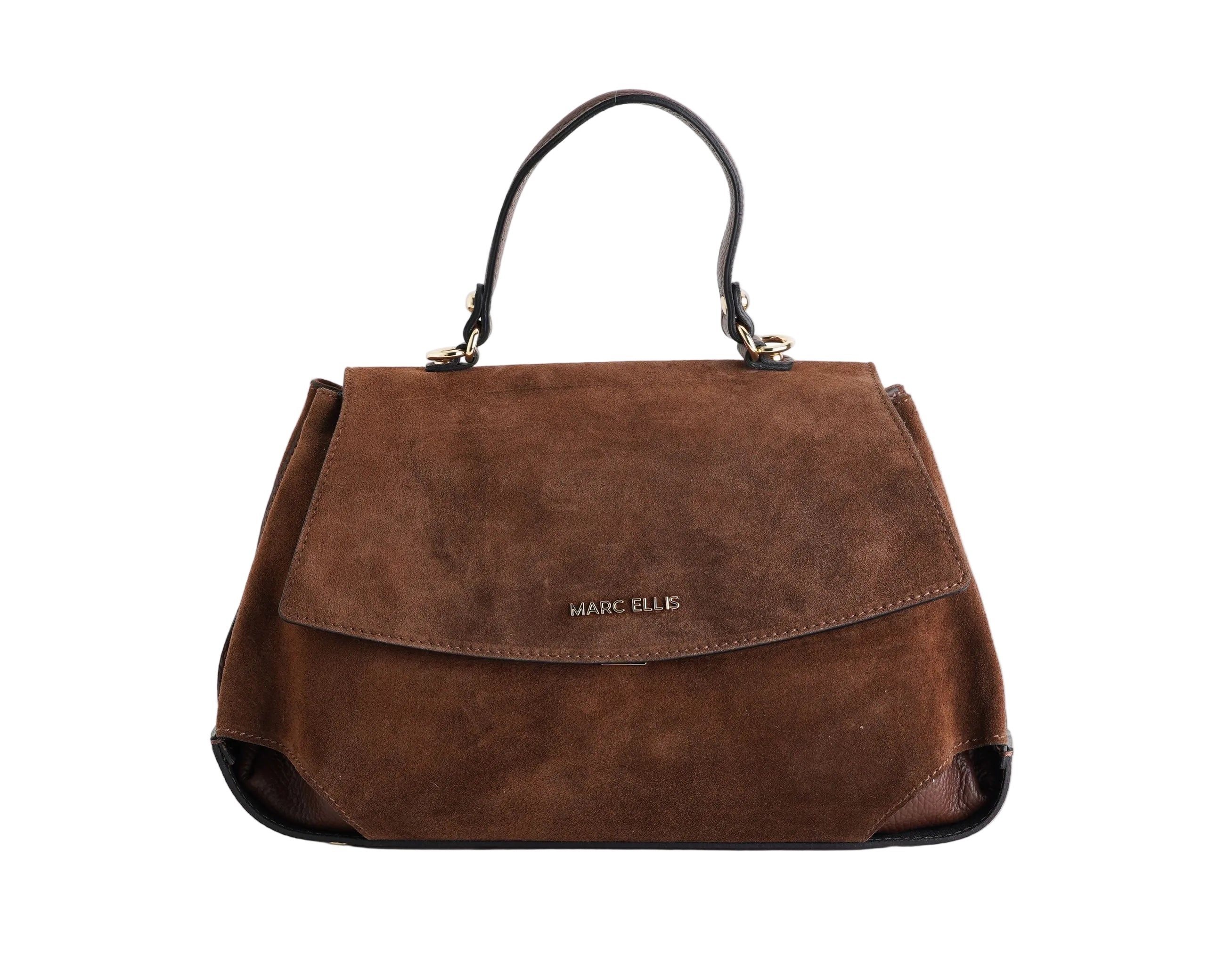 Borsa a mano Marc Ellis Spency L CM Dark Tan/Gold Donna