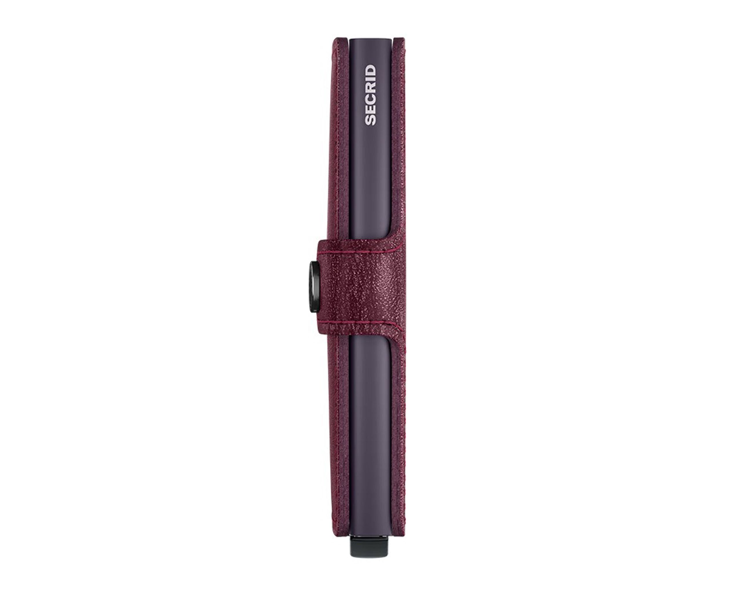 Portafoglio Secrid M-CRANBERRY colore Cranberry – miniwallet in pelle con protezione RFID e chiusura a bottone
