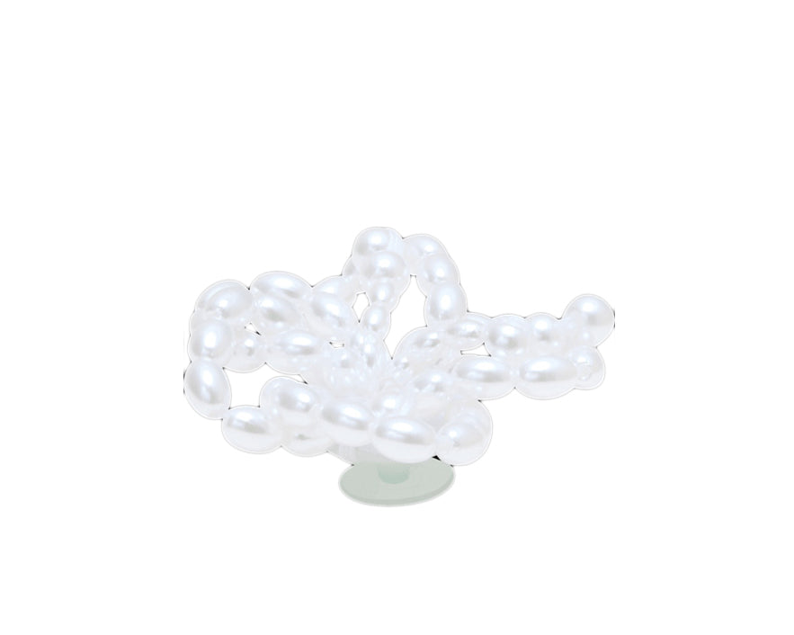 Jibbitz Crocs White Pearl Beaded Floral CR.5436 JIB bianco perla multicolore - Charm floreale accessori scarpe Crocs unisex