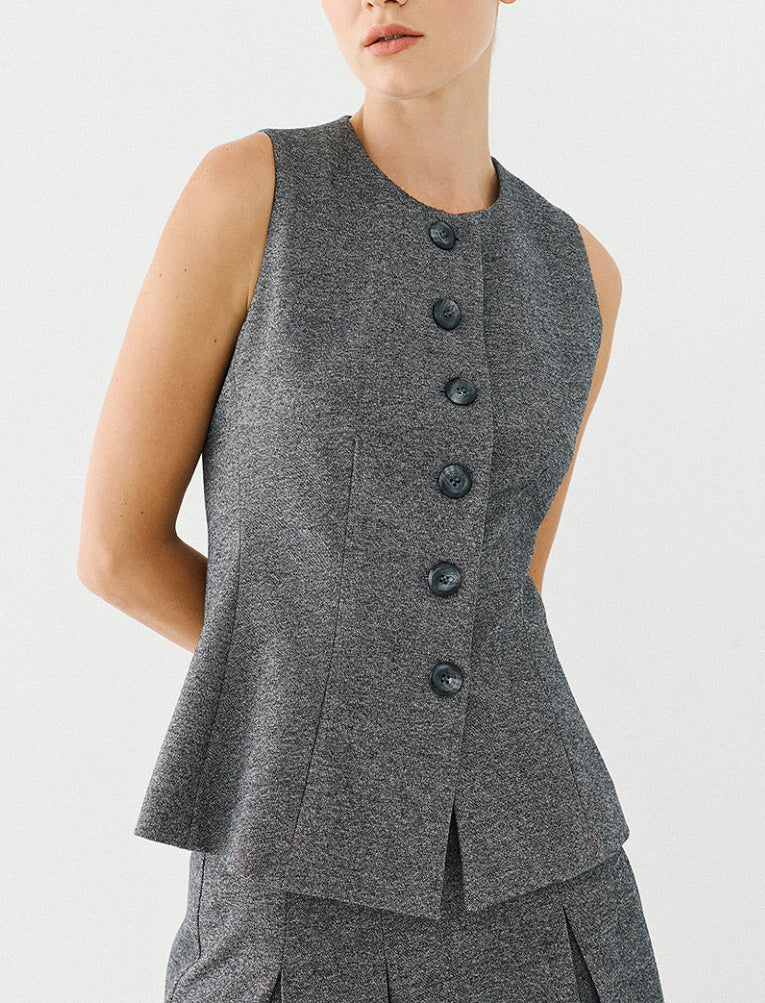 Gilet peplo Access Fashion 64-2109 Grey Donna