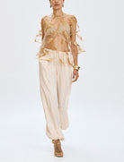 T-Shirt trasparente con paillettes Access Fahion 63-2017-354 Gold