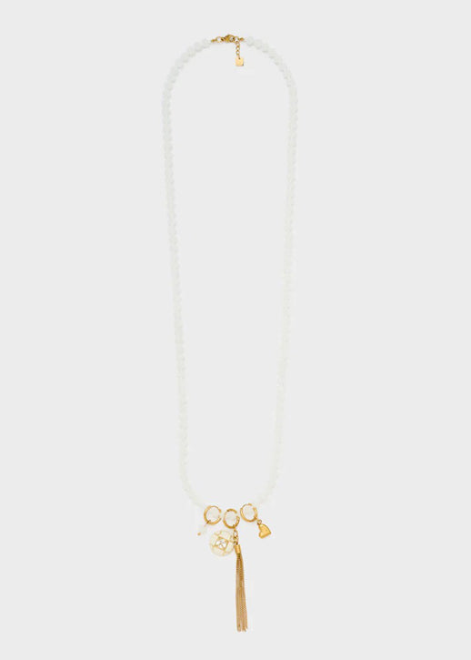 Collana Nalì Iris Perline in Vetro+Charms EMCL1210 Bianco Donna