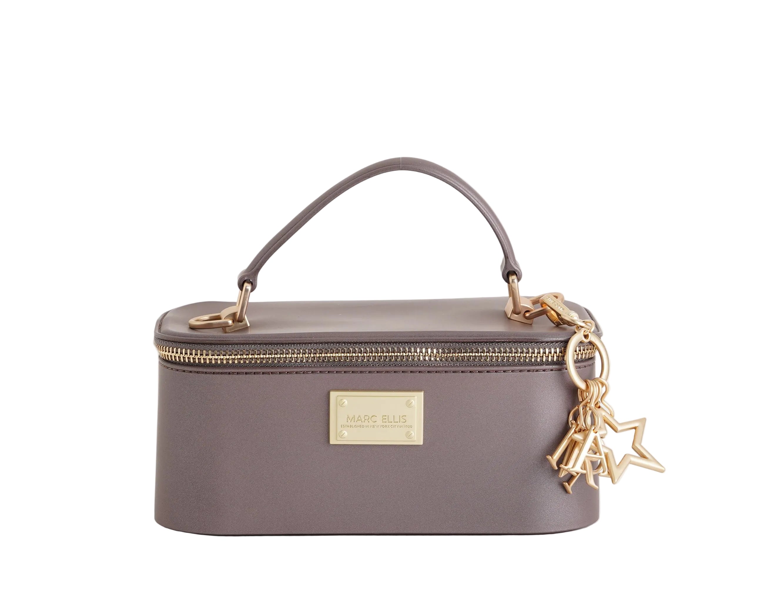 Borsa a mano Marc Ellis Flat Drop Dark Taupe/Matt Gold Donna
