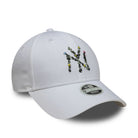 Cappello New Era 9FORTY New York Yankees MLB Floral Infill 60667481 donna colore bianco White (100)