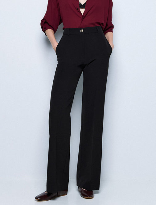 Pantaloni a gamba larga ACCESS FASHION 54-5054-168 Nero Donna