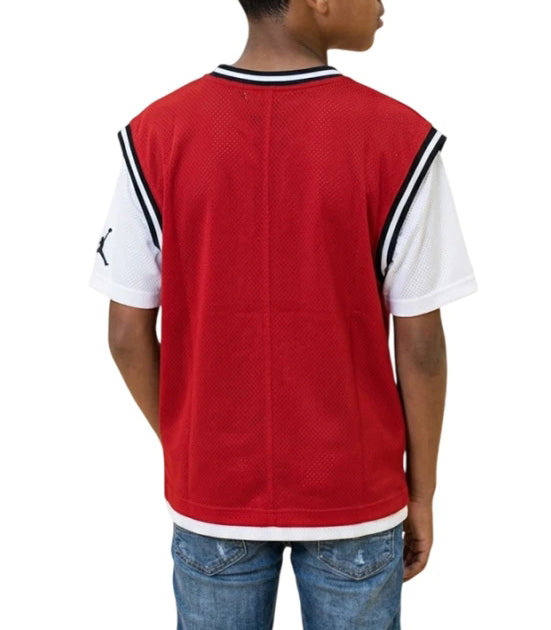 Jordan T-Shirt in Jersey Dynasty 95F953-R78 Gym Red bambino