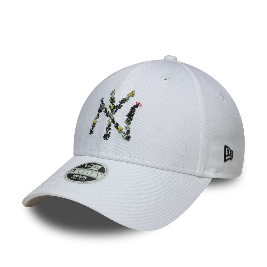 Cappello New Era 9FORTY New York Yankees MLB Floral Infill 60667481 donna colore bianco White (100)