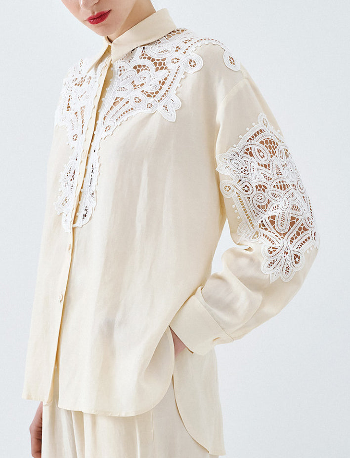 Camicia ACCESS FASHION 63-7019-520 Pizzo Vanilla – Donna