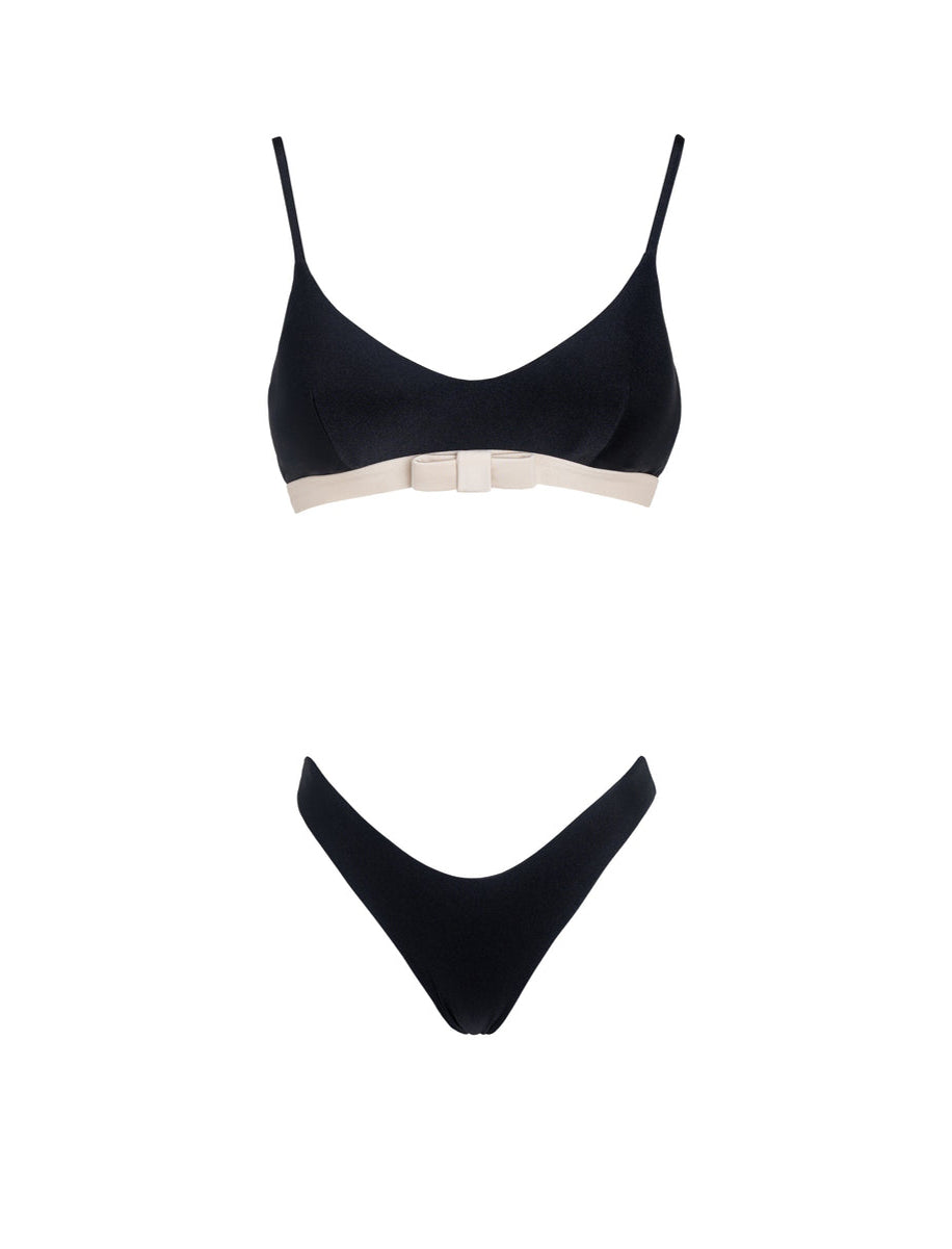 NORA BRALETTE ISABEL BEACHWEAR Black/Almond