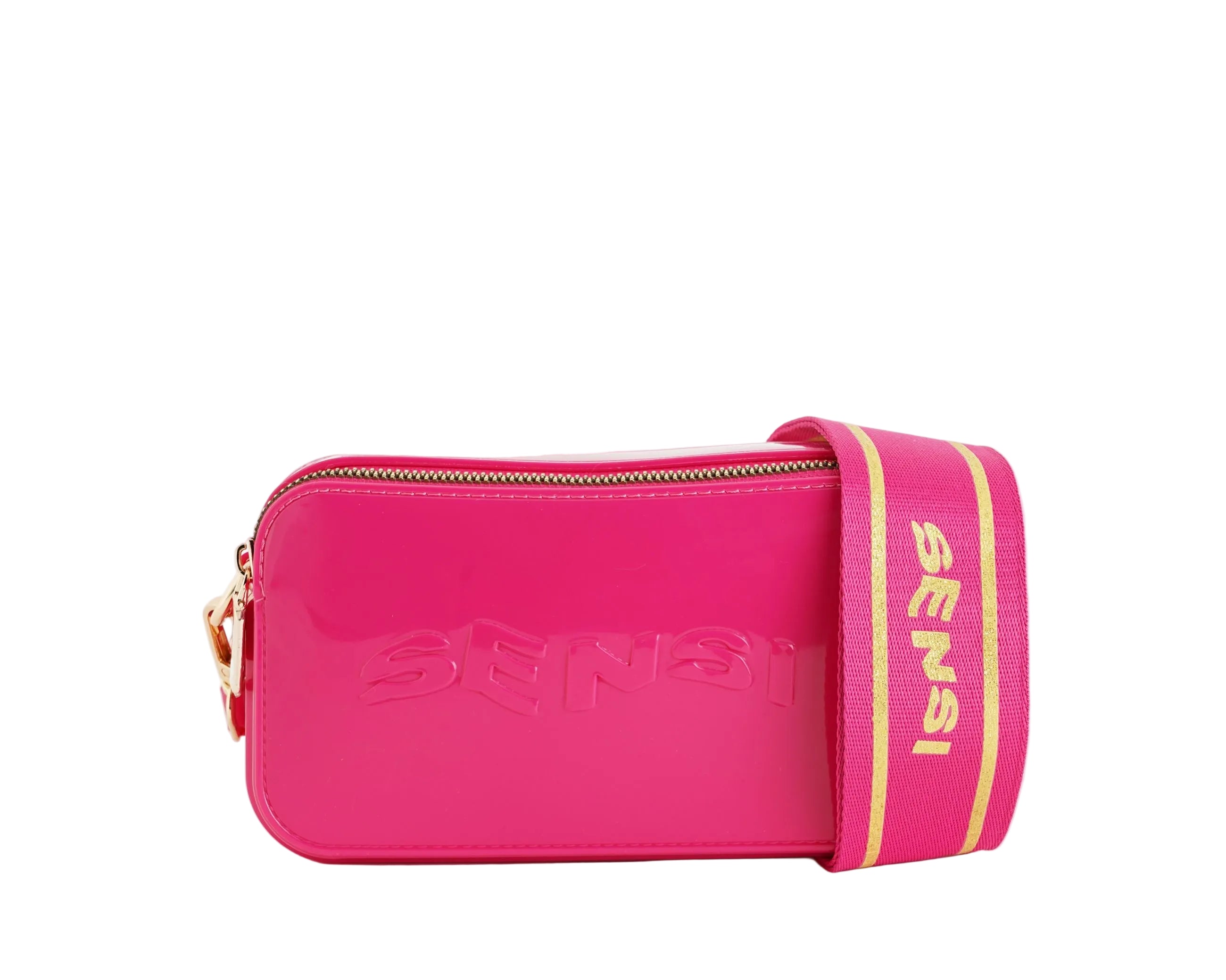 Borsa a tracolla in vernice Sensi 023/B Lampone