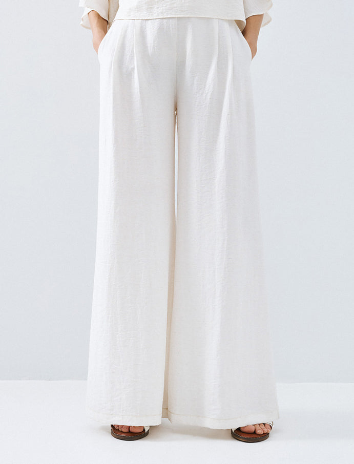 Pantaloni ACCESS FASHION a gamba larga 63-5116-900 Vanilla Donna