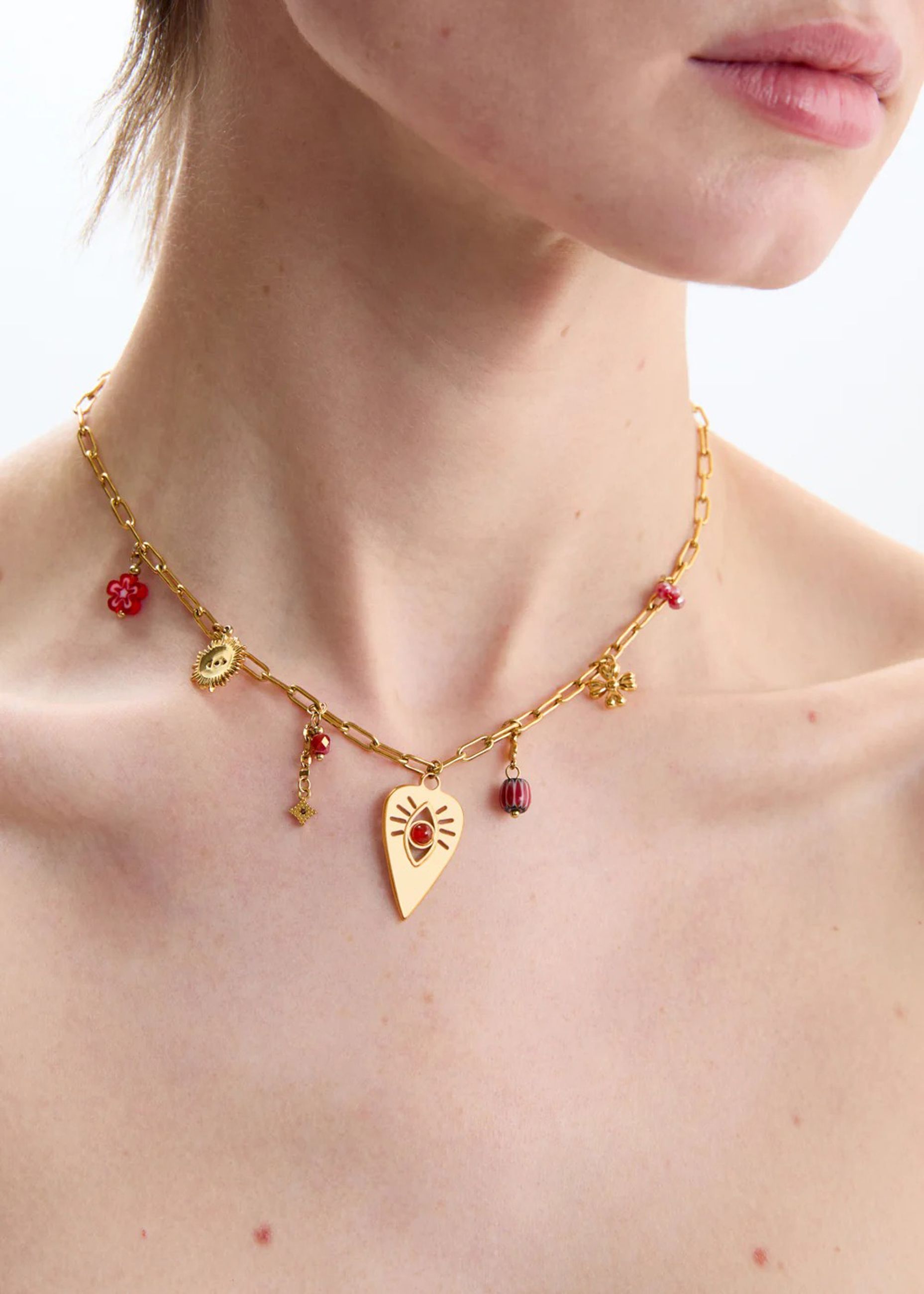 Collana Nali' Multicharms acc.inos LNCL0191 Oro