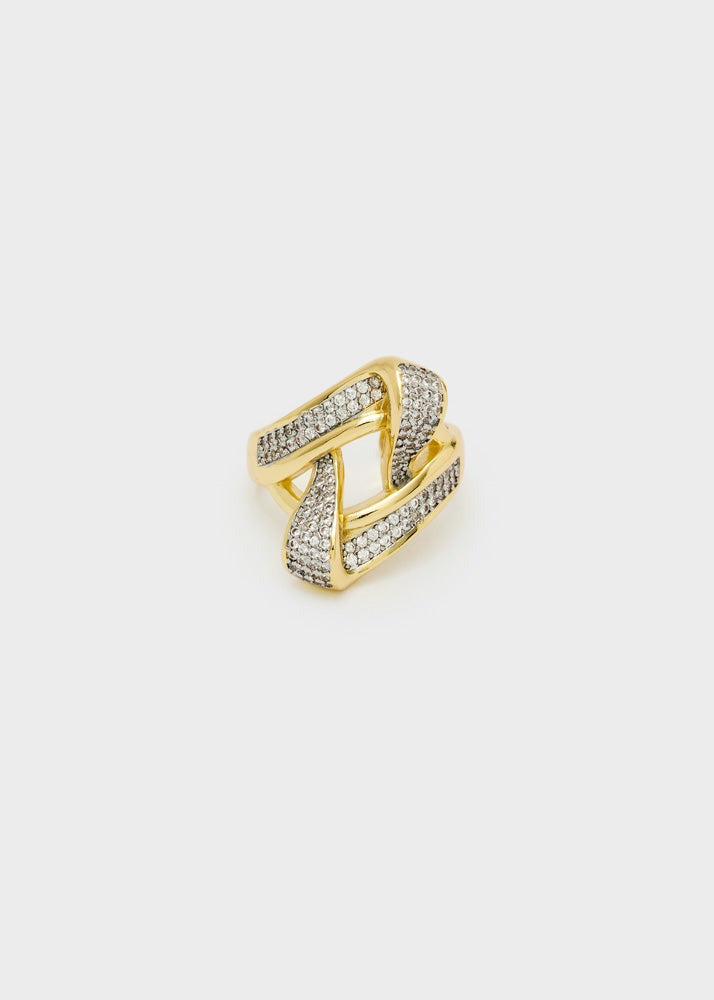 Anello con zirconi Nalì MEAN0295 Oro Donna
