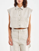 Gilet in denim Vicolo Tecla DAB5075 Ghiaccio Donna 