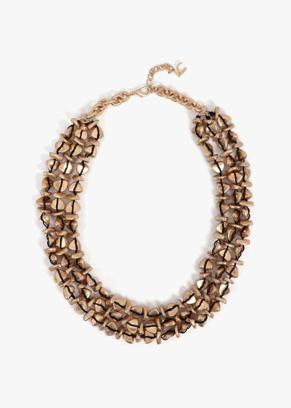 Collana multipla con decorazioni di perline Lola Casademunt LS2603065 Oro Donna