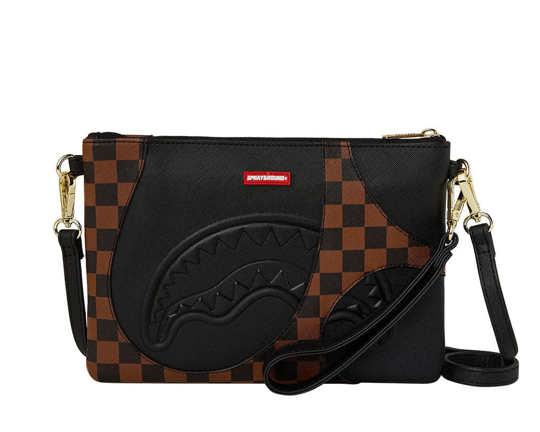 Pochette SPRAYGROUND JETSTREAM BROWN CROSSOVER CLUTCH 910B8283NSZ Unisex Uomo Donna