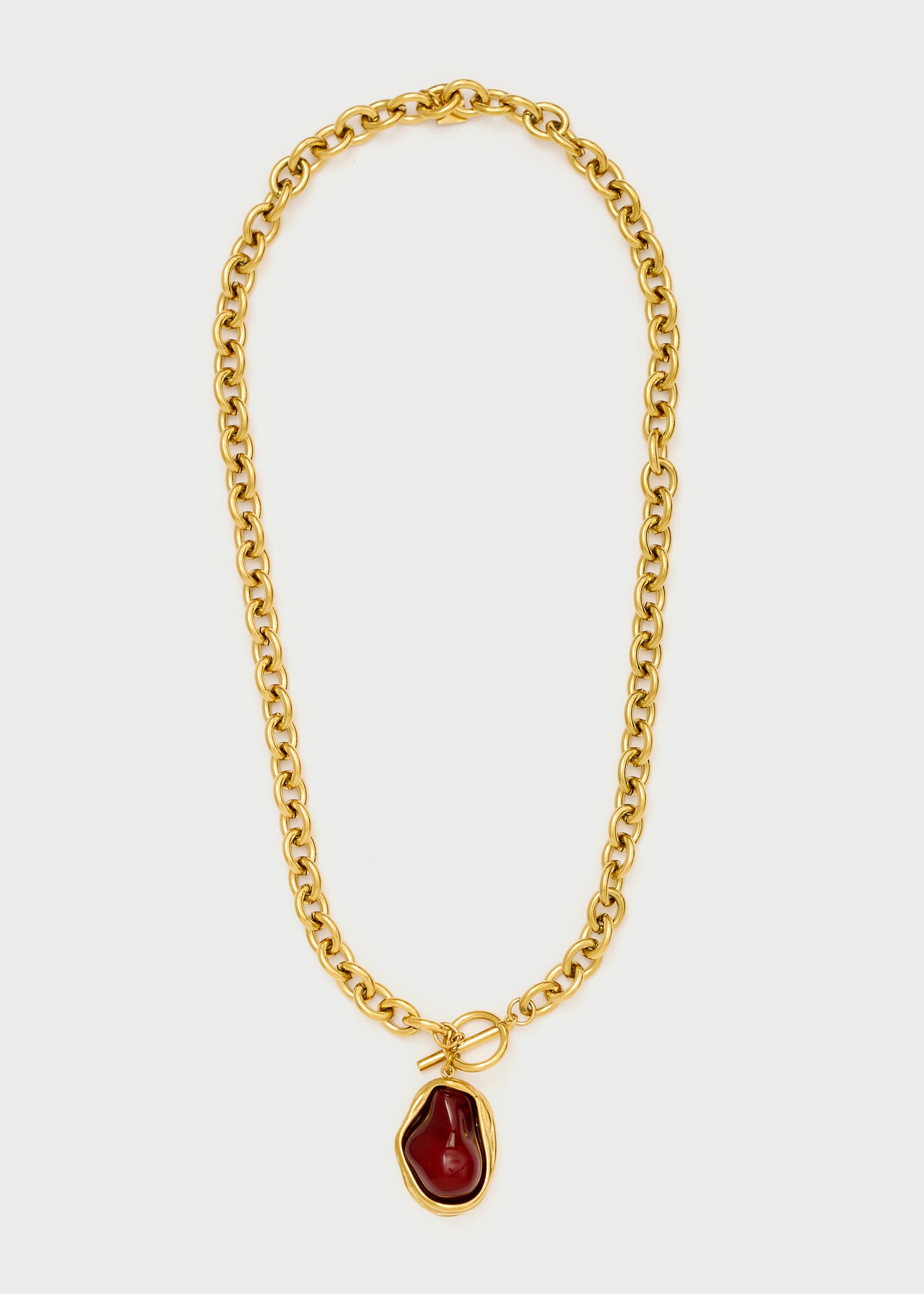 Collana Toggle Con Pietra Nali' PWCL0012 Rosso/Oro Donna