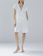 Bermuda con pieghe Access Fashion 63-5115-183 Bianco