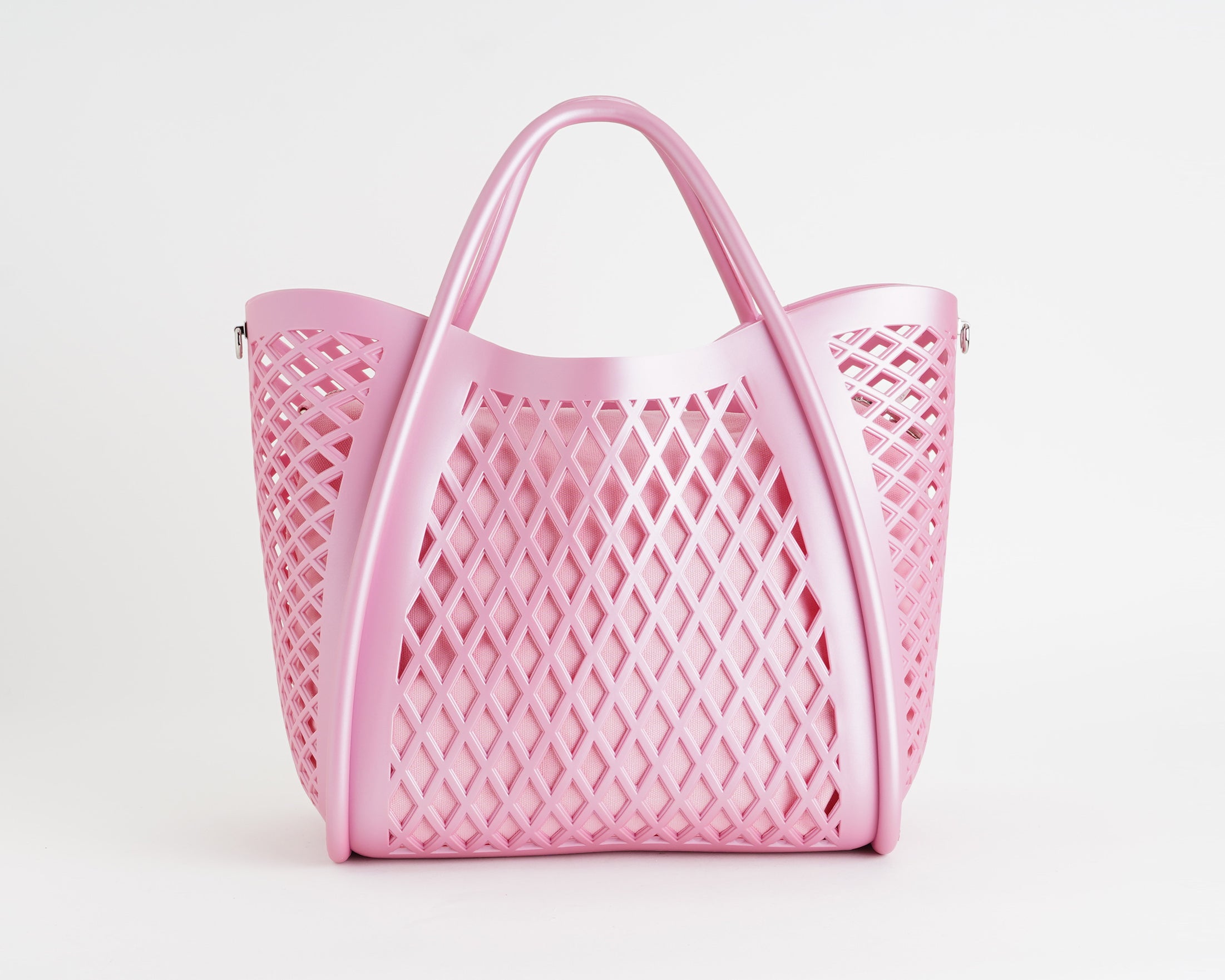 Borsa a mano Marc Ellis FLAT BASKET M Donna Cashmere Rose Silver - Vista posteriore
