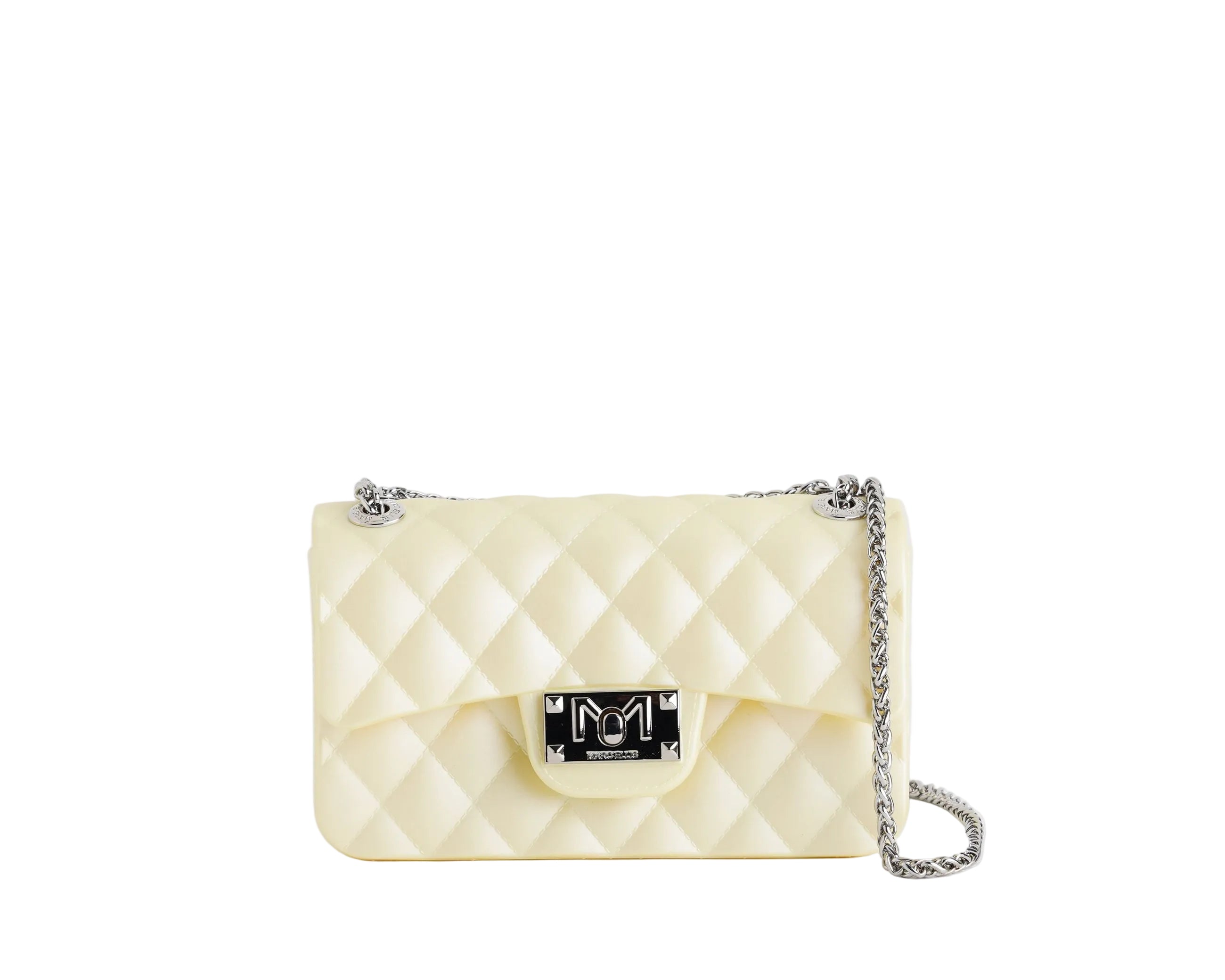 Borsa a spalla Marc Ellis Flat Falcon XS Donna Wax Yellow Silver - Vista frontale