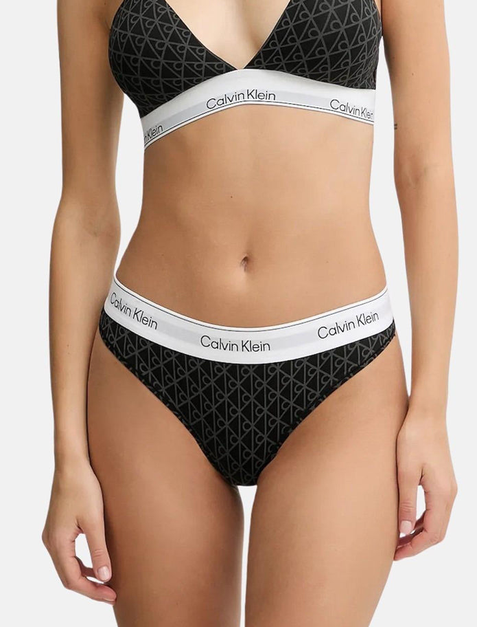 Perizoma con logo all over CALVIN KLEIN LV00QF8518 Donna