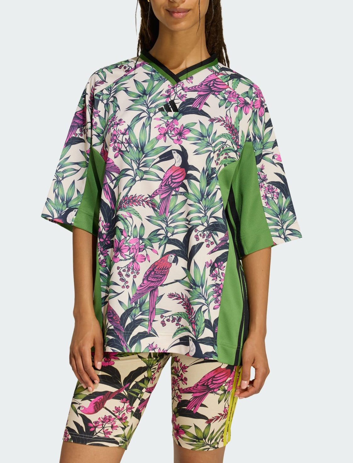 T-shirt Adidas x Farm Rio Premium KD4628 Crew Green Donna