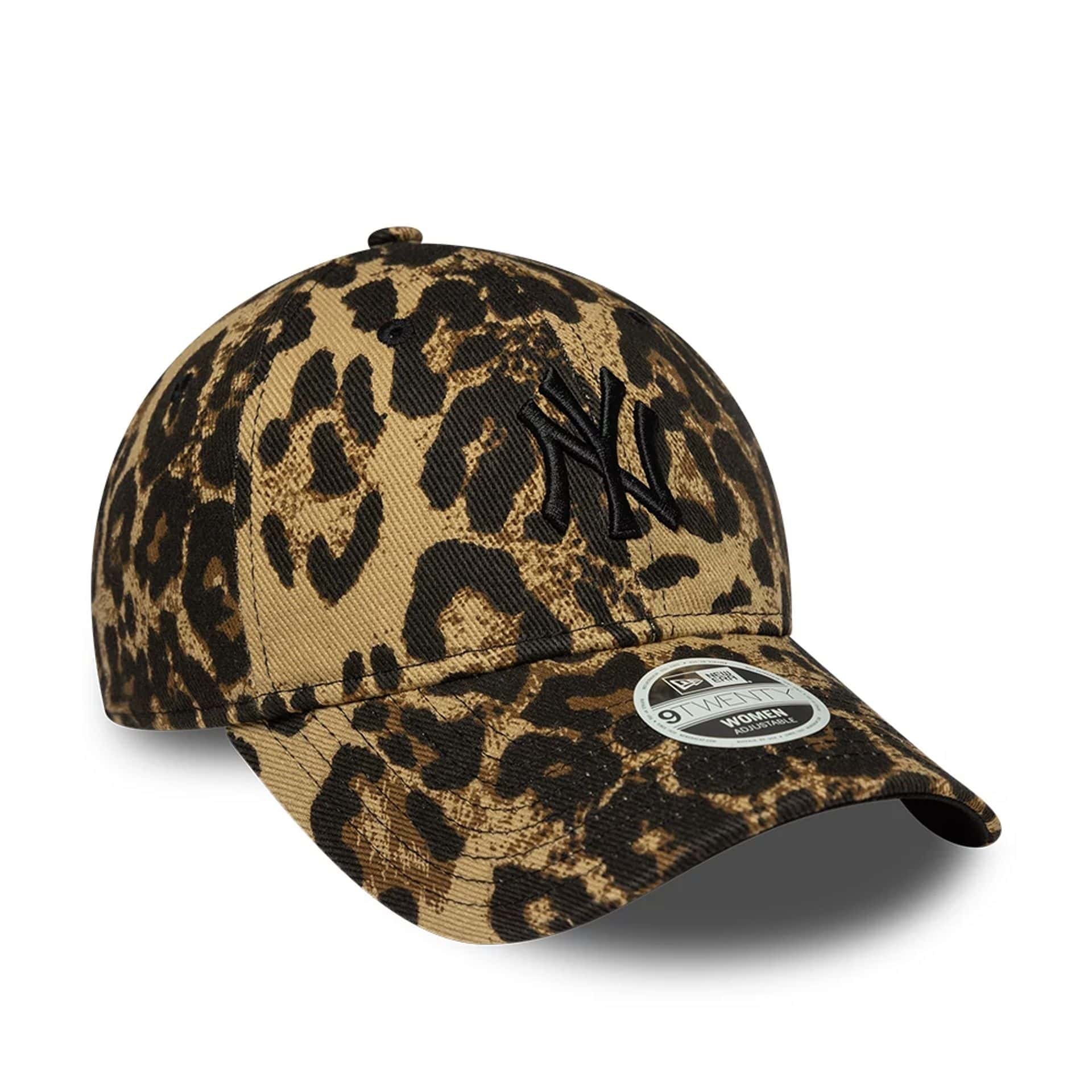 Cappello New Era 9TWENTY New York Yankees MLB Leopard 60856260 donna colore marrone scuro Dark Brown (201)