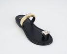 Sandalo basso donna EXE Margot KS.26.152 nero, sottopiede in pelle e suola in gomma