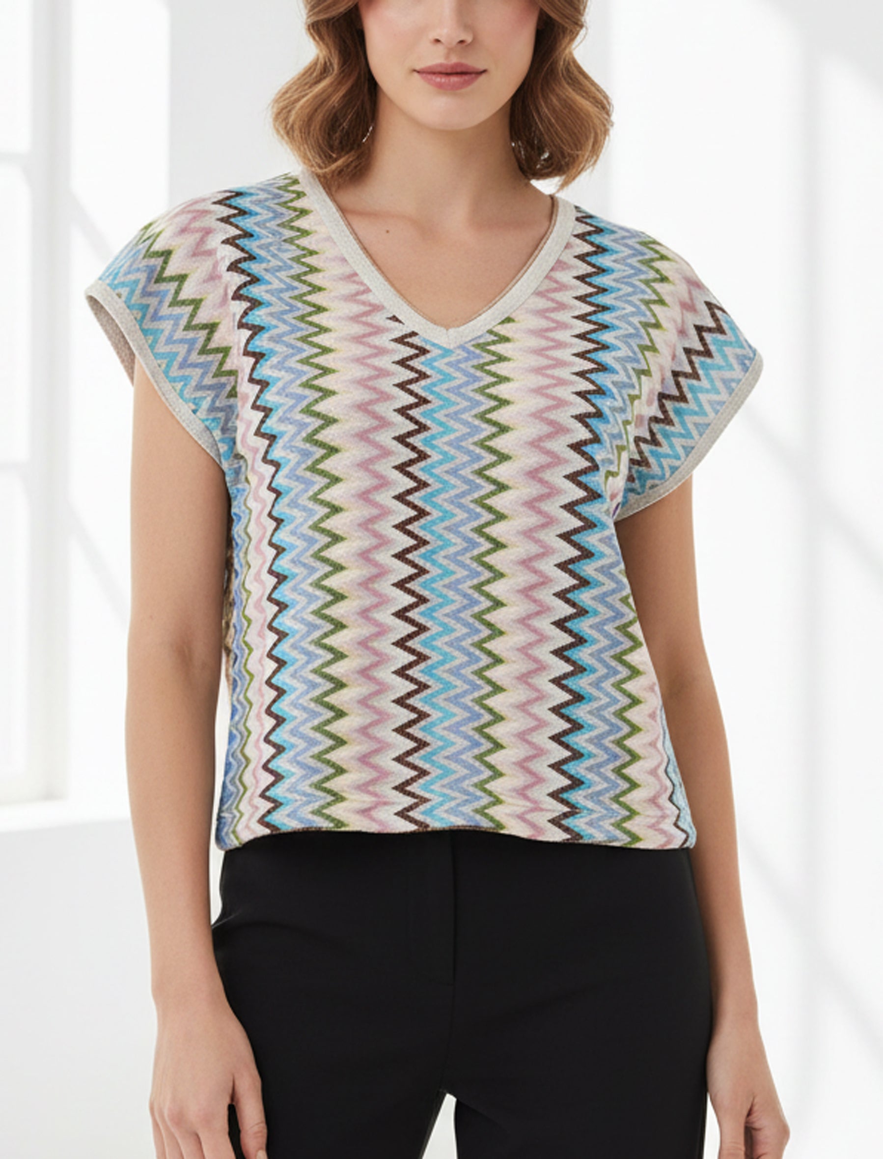 Blusa a zig-zag Aggel  Multicolore Donna