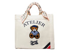 Borsa a mano Sécret Pon-Pon Saint Tropez Bag M Ecru Donna – tracolla regolabile, chiusura zip, H.31xL.35xP.14 cm
