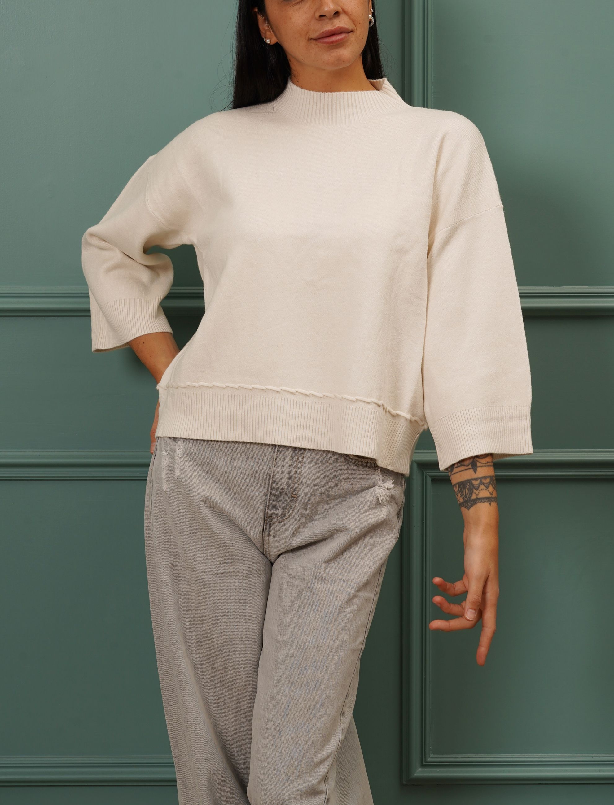 Maglia accollata BB GLAMOUR JN1035 Donna